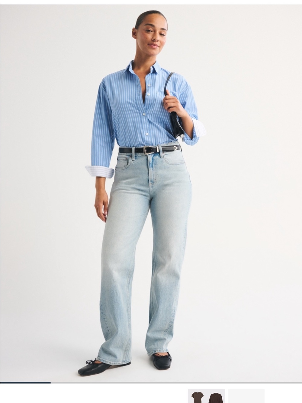 NWT Abercrombie & Fitch Light Wash High-Rise 90’s Relaxed Denim Jean